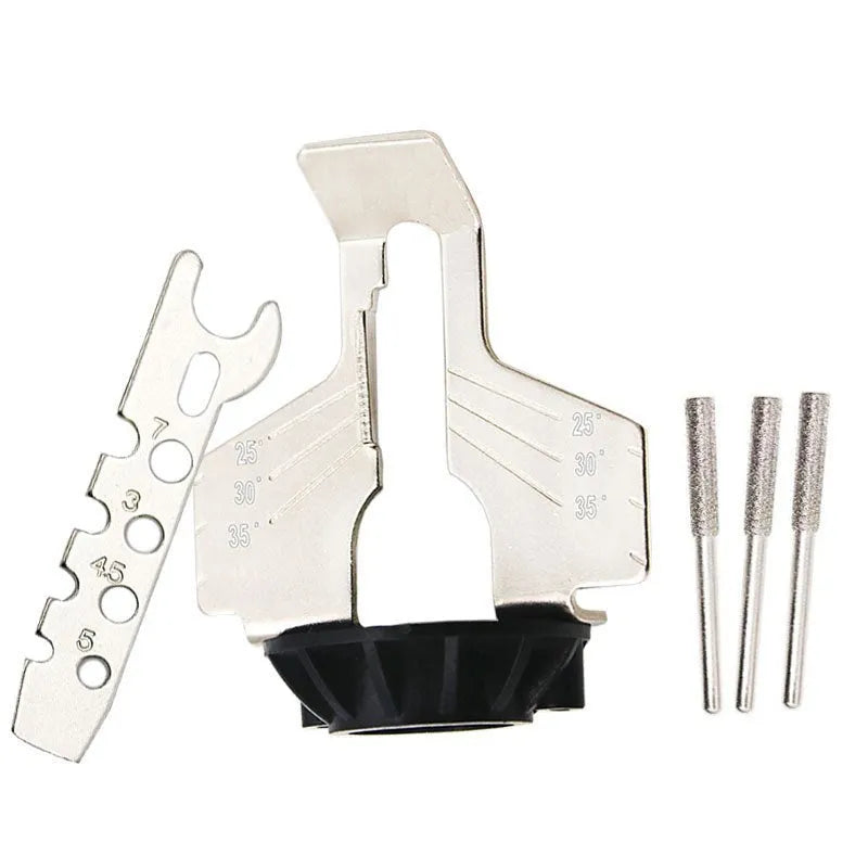 Silver metal electric chain grinding machine for band saw blades measuring 20mm length