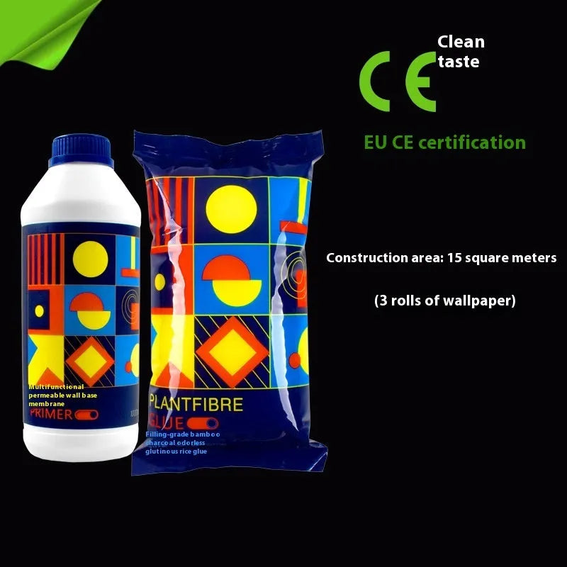Three rolls of glue E glutinous rice wallpaper adhesive with formaldehyde-free environmental protection formulation