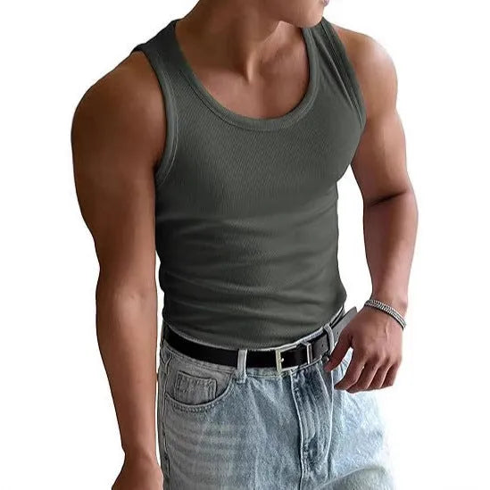 Men's tight fit round neck workout t-shirt with wool lining in six colour options for gym training