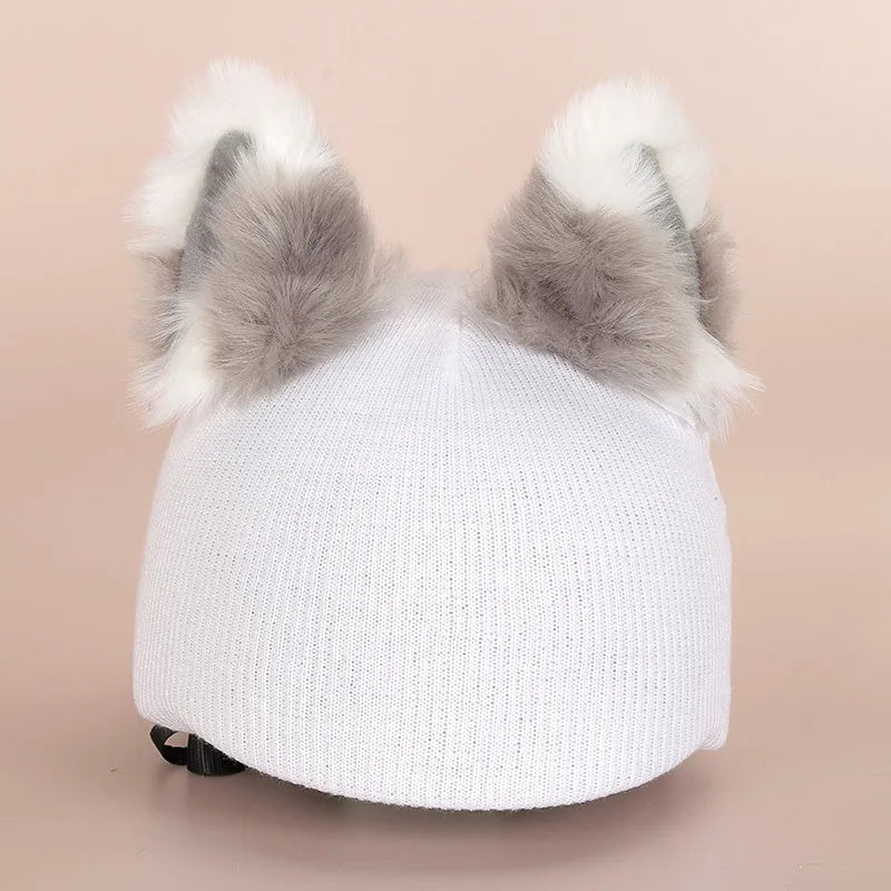 Plush fabric cartoon character helmet cover for cosplay in size M with multiple style options