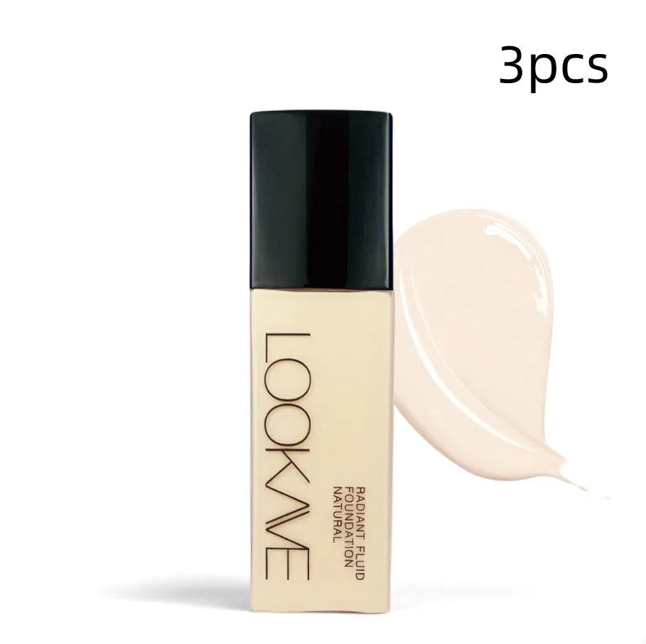 LOOKAVE matte liquid foundation bottle with 21ml content in Ivory White shade