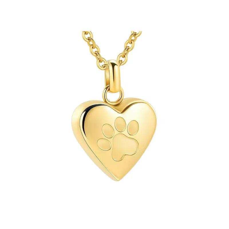 Titanium steel openable heart cinerary necklace for ashes in choice of five colours