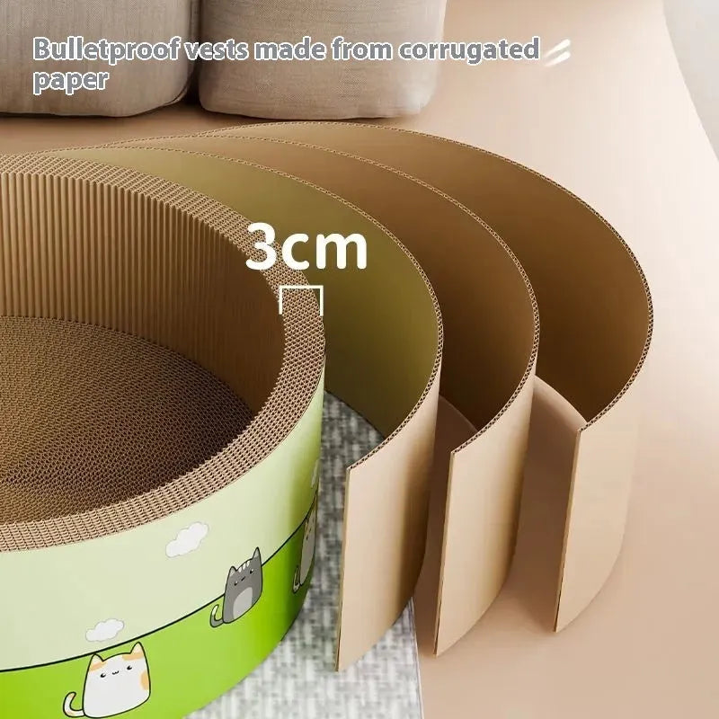 Deep round cat scratch board with HK pit texture in corrugated paper material