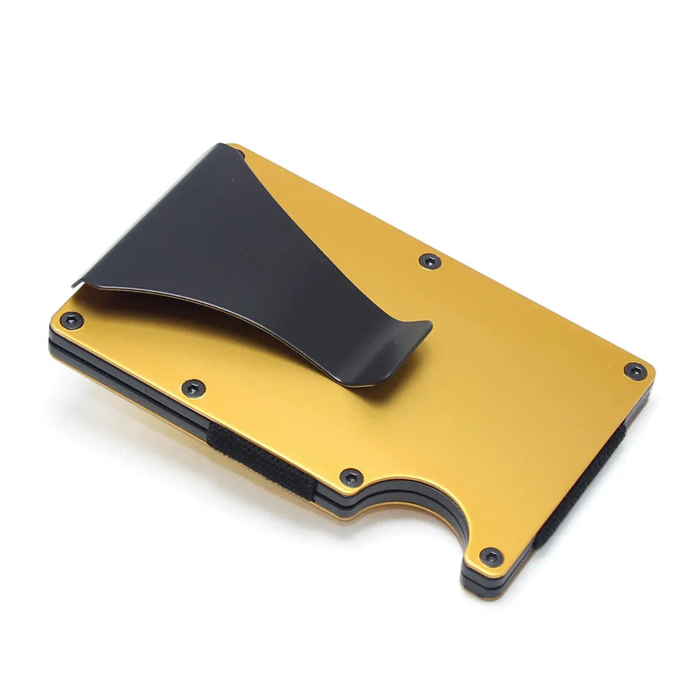 Carbon fibre card holder wallet with geometric design in multiple finish options
