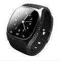 Smart Bluetooth sports watch in black, white, and blue colours compatible with iOS and Android