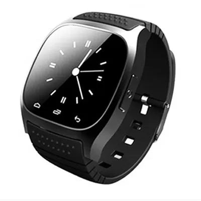 Smart Bluetooth sports watch in black, white, and blue colours compatible with iOS and Android