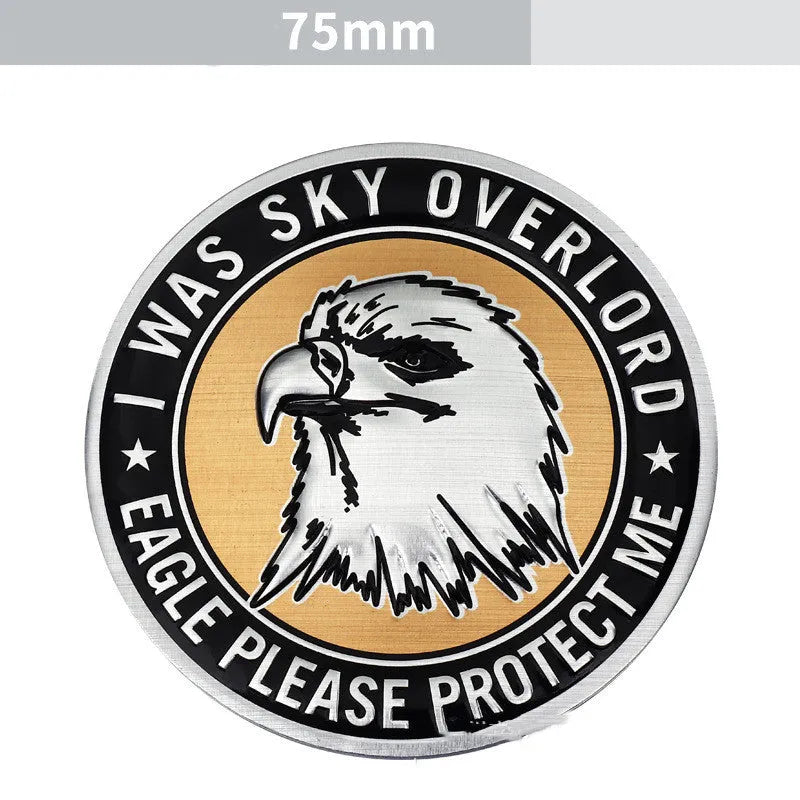 Aluminium car body decorative sticker showing animal emblem designs for vehicle exterior customisation
