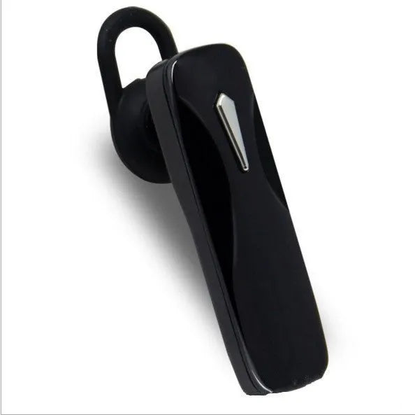 M163 car Bluetooth headset in black and white colour options showing call control buttons and Bluetooth connectivity