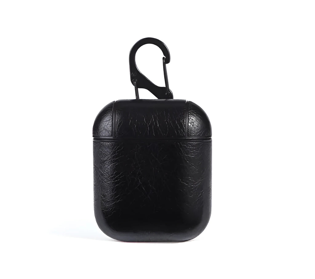 Genuine leather Bluetooth earphone charging case in four colour options