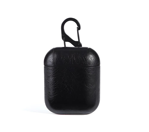 Genuine leather Bluetooth earphone charging case in four colour options