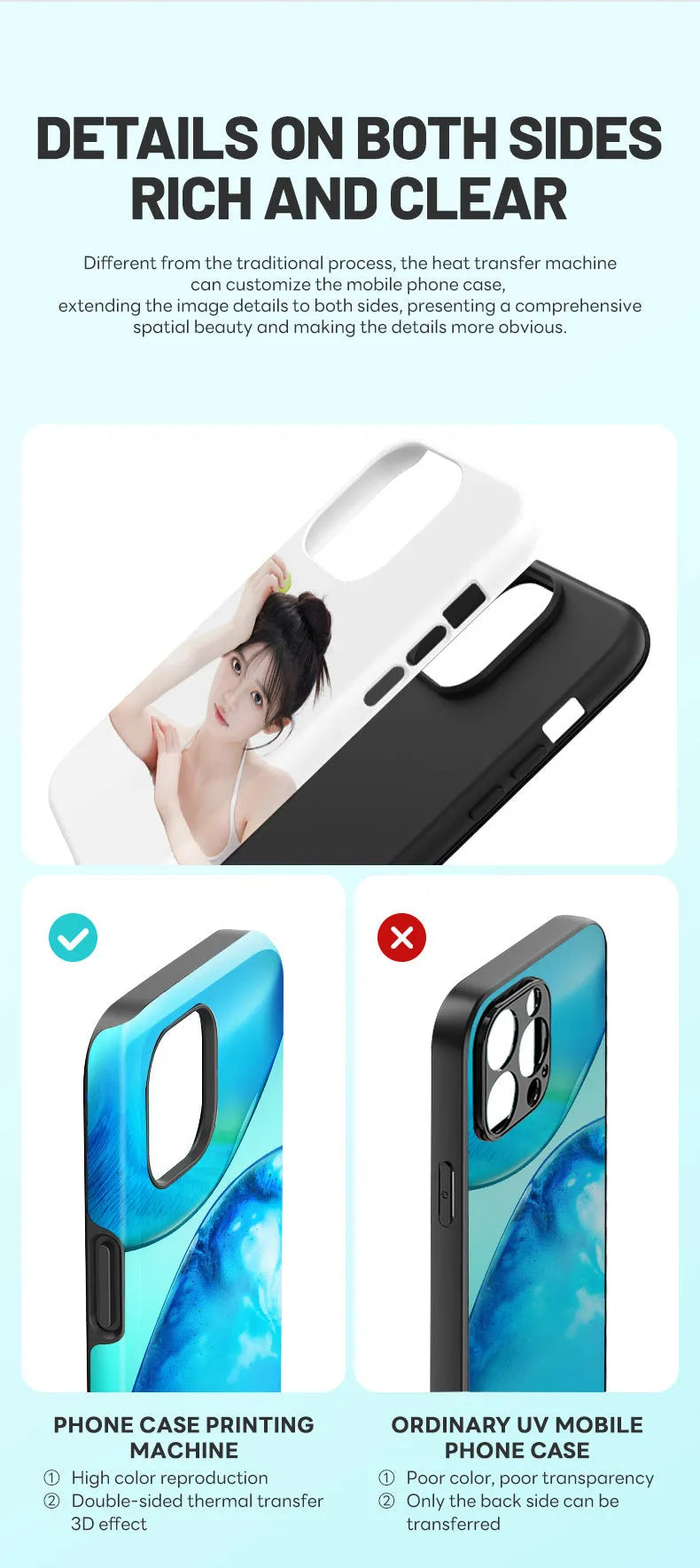 Metal phone case transfer printing press heat transfer machine for Samsung and Apple