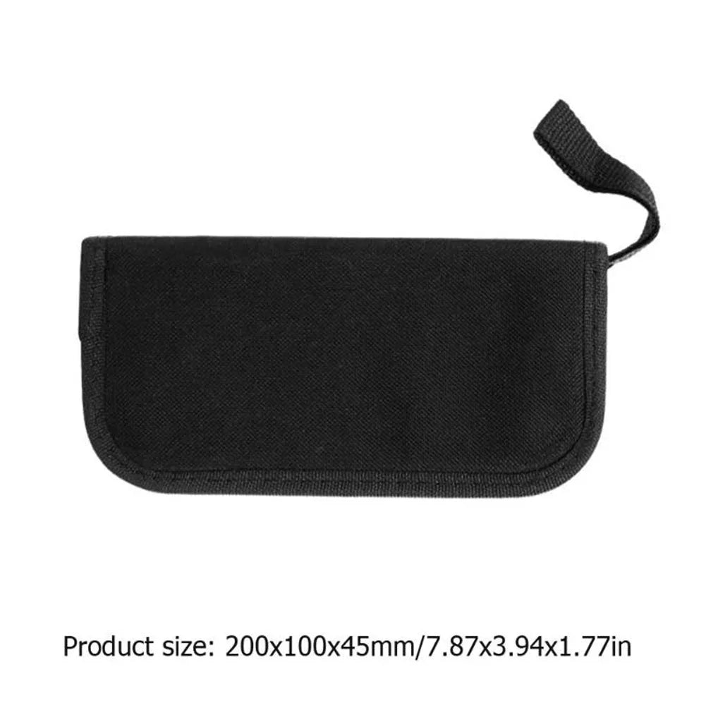 Black plastic and metal guitar repair tool kit with case for instrument maintenance