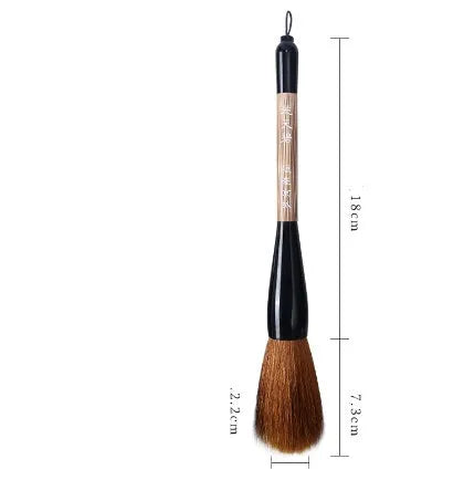 Large traditional Chinese painting brush with mixed wolf and sheep hair bristles for ink wash artwork