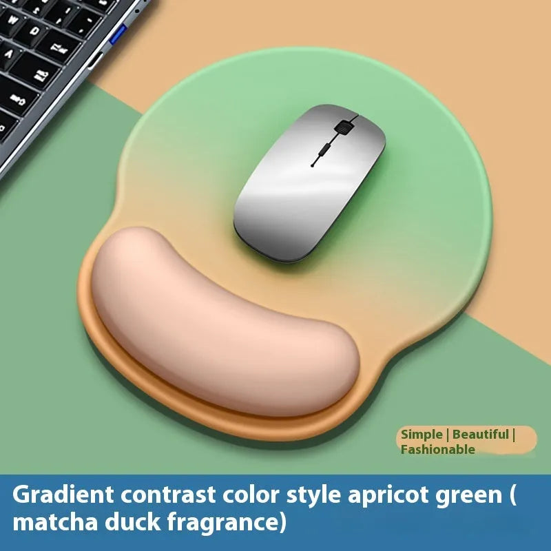 Gradient silicone wristband mouse mat with milk silk surface measuring 220mm by 250mm