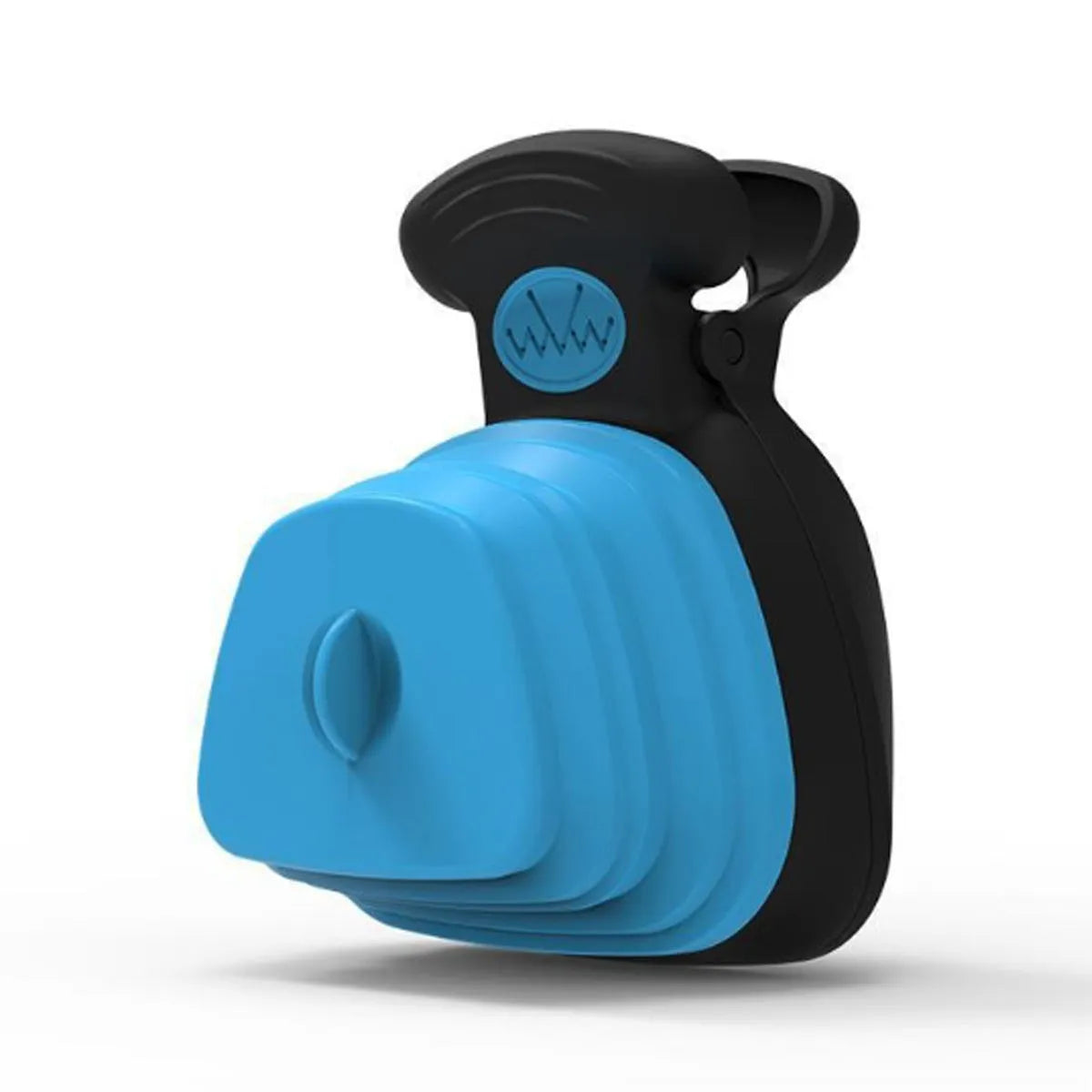 Portable pooper scooper with expandable waste compartment and carabiner clip attachment