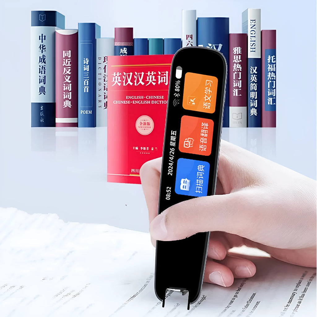 Dark grey or white talking pen with offline scan translation function for English study