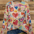 Digital printed polyester top with lapel collar in loose fit style