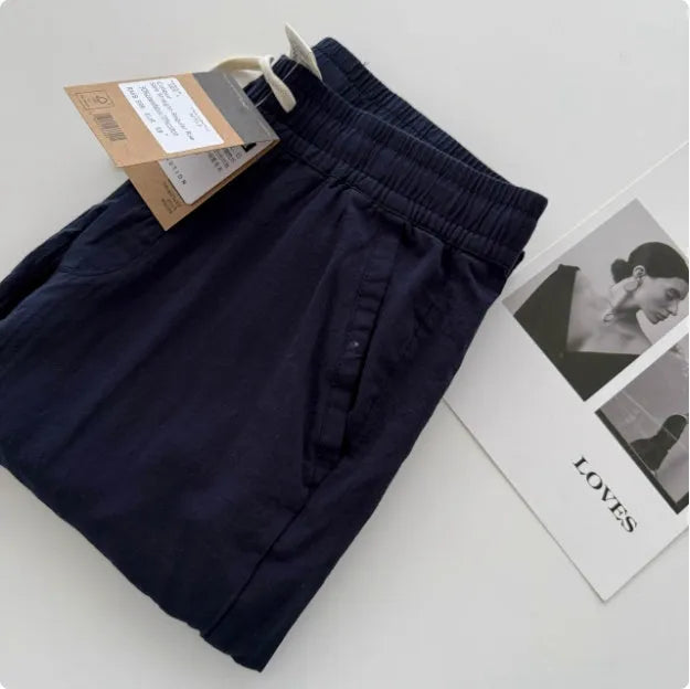 Men's loose straight casual trousers with drawstring waist in multiple colours