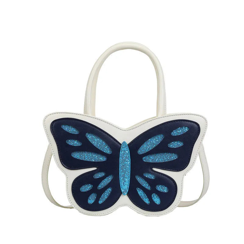 Square PU leather crossbody bag with contrast colour detail in casual style