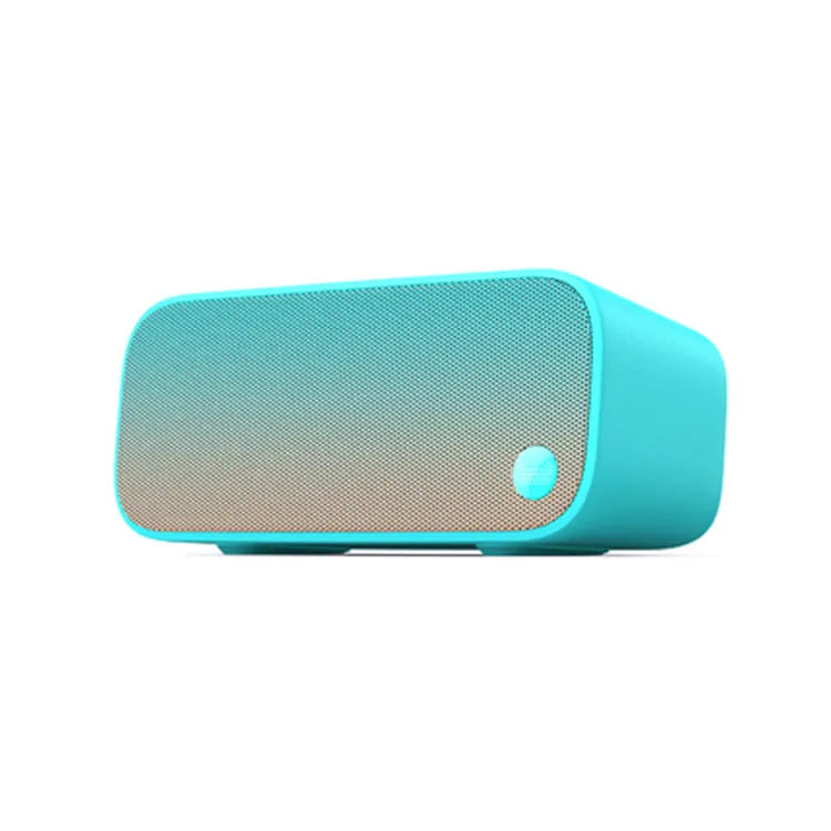 Elf sugar cube artificial intelligence smart WiFi speaker in blue, green, red, or white plastic housing