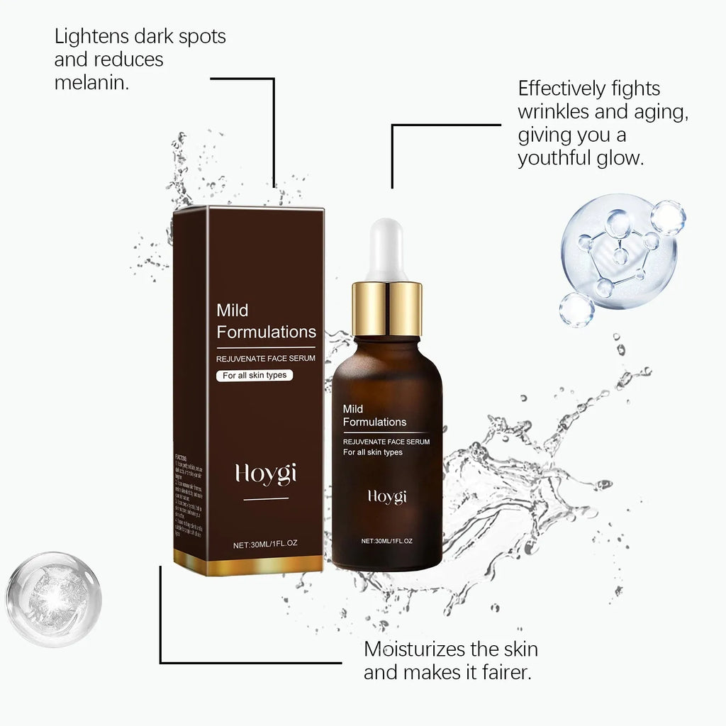 30ml facial skin care essence bottle with nourishing arbutin, collagen and hyaluronic acid ingredients