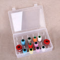 Plastic embroidery storage box with 42 compartments for organising sewing threads and accessories