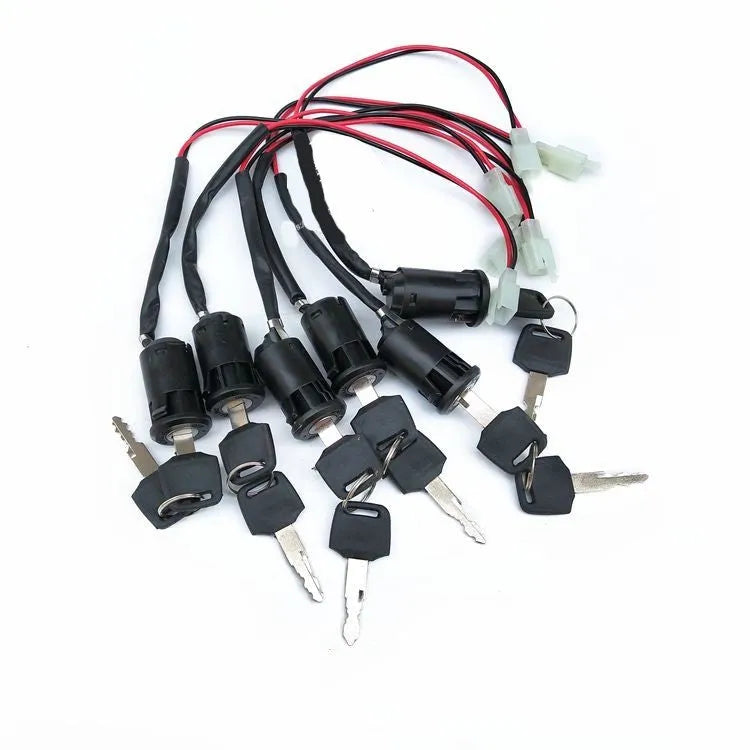 Waterproof plastic electric door lock actuator with 2-file 4-line configuration for car security systems