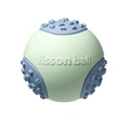 Green and pink interactive rolling ball dog toy 64mm diameter on a neutral background.