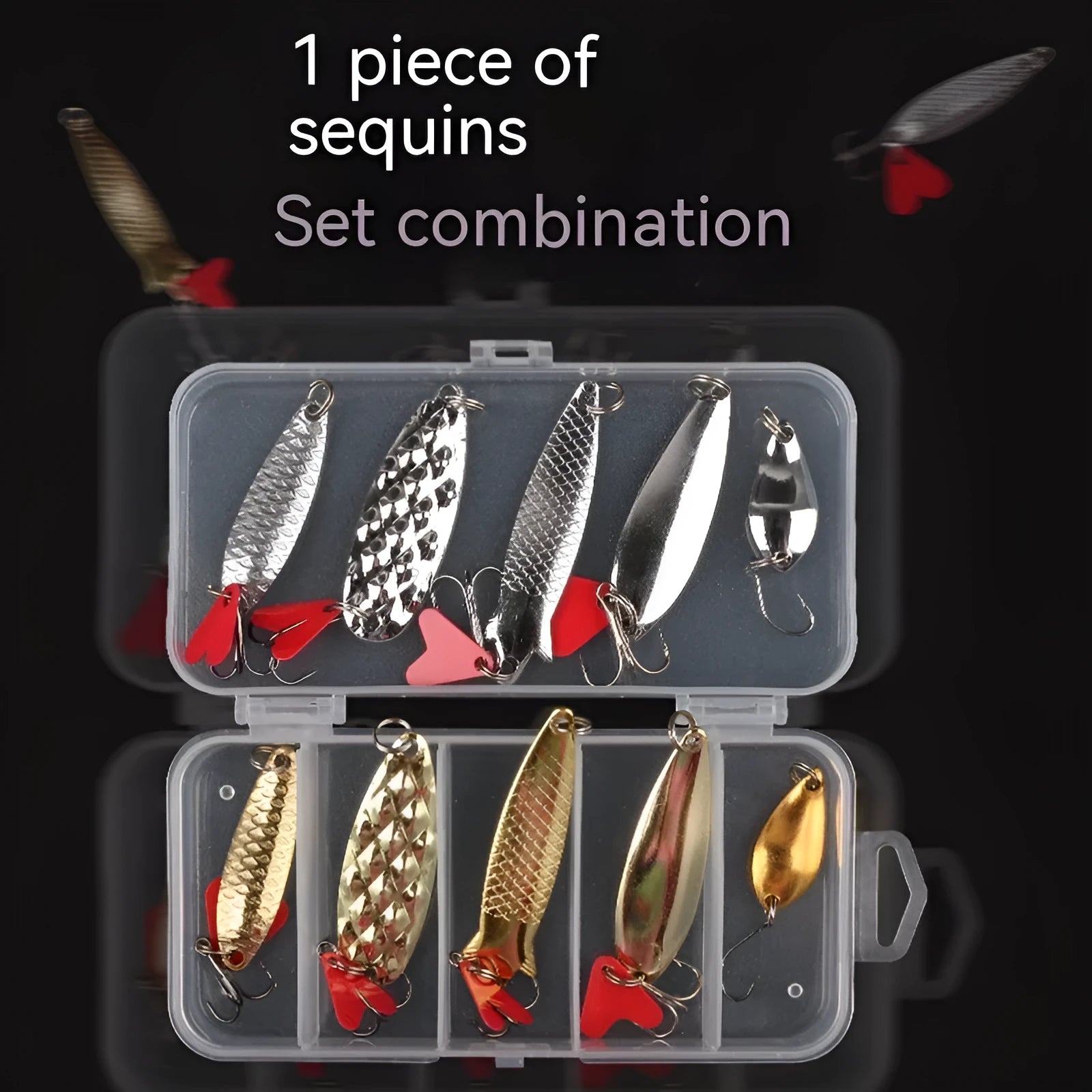 Gold and silver metal fishing lure sequins for custom bait decoration and lure making
