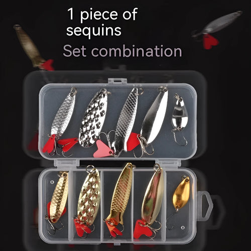 Gold and silver metal fishing lure sequins for custom bait decoration and lure making