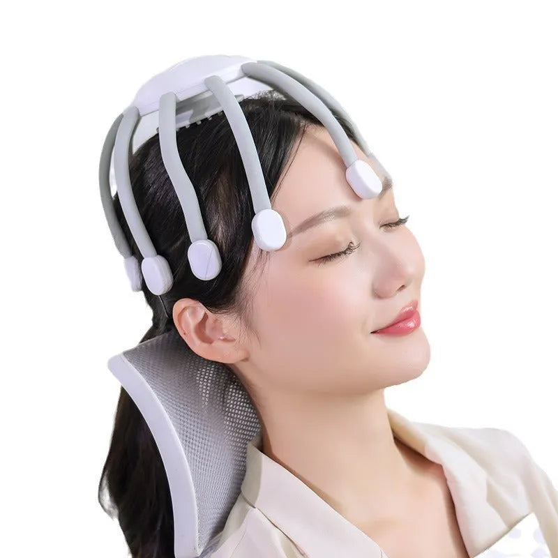 USB electric head massager with multiple vibrating claws for scalp relaxation