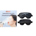 White portable rechargeable eye massager device with hot compress function and included eye mask
