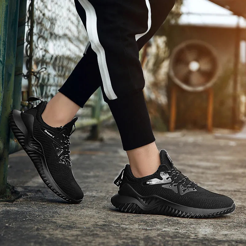 Student breathable running shoes in multiple colours with mesh upper and front strap