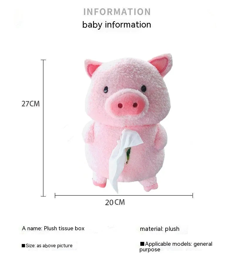 Cartoon lamb plush tissue box for car and home with removable lid