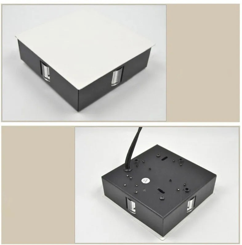 Modern square and round LED aluminium wall light with iron lampshade in Chinese style for living room