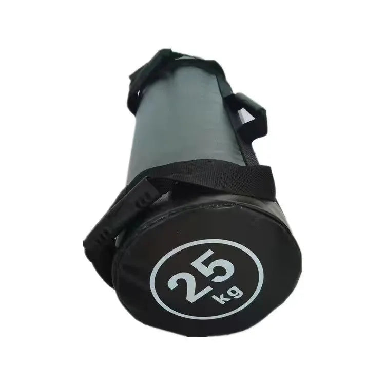 Flat white leather PVC fitness training sandbag with weight options from 5KG to 30KG