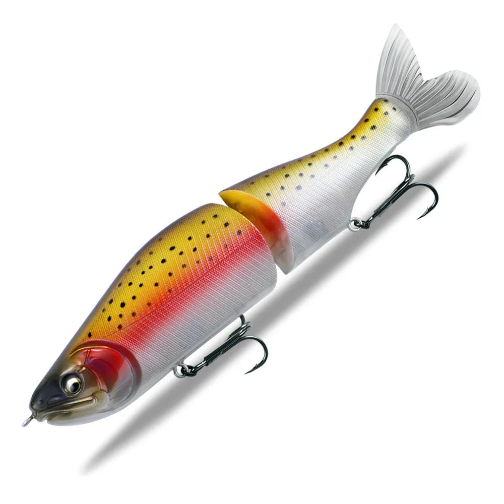 185mm long soft plastic fishing lure for bass, shown in one of 15 available colour options.