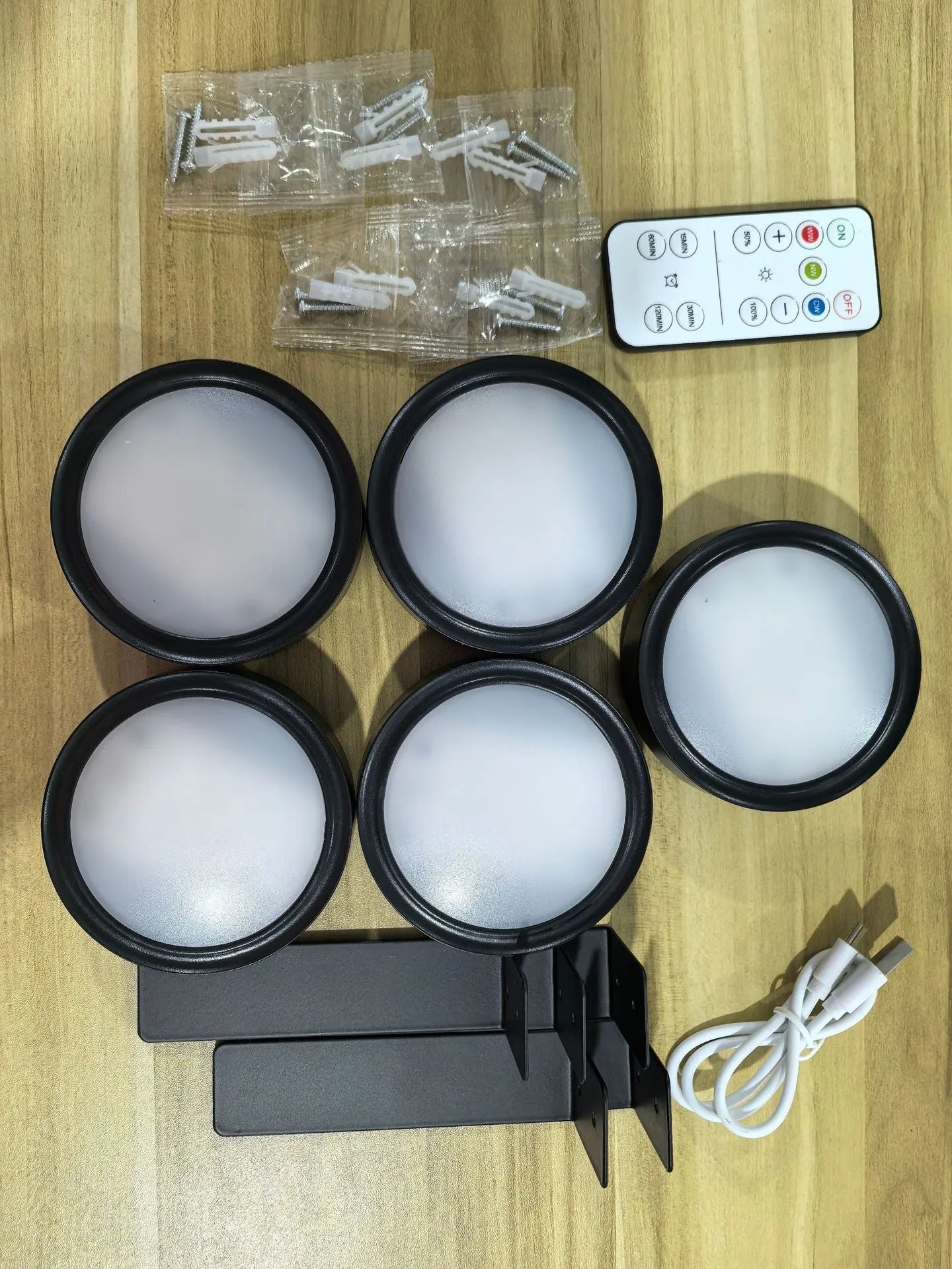 Black wireless magnetic LED painting lamp with remote control for 13-colour RGB lighting