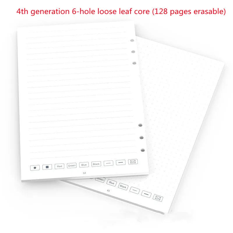 Loose spiral notebook core replacement paper with 64 Zodiac Forest sheets and writing refills