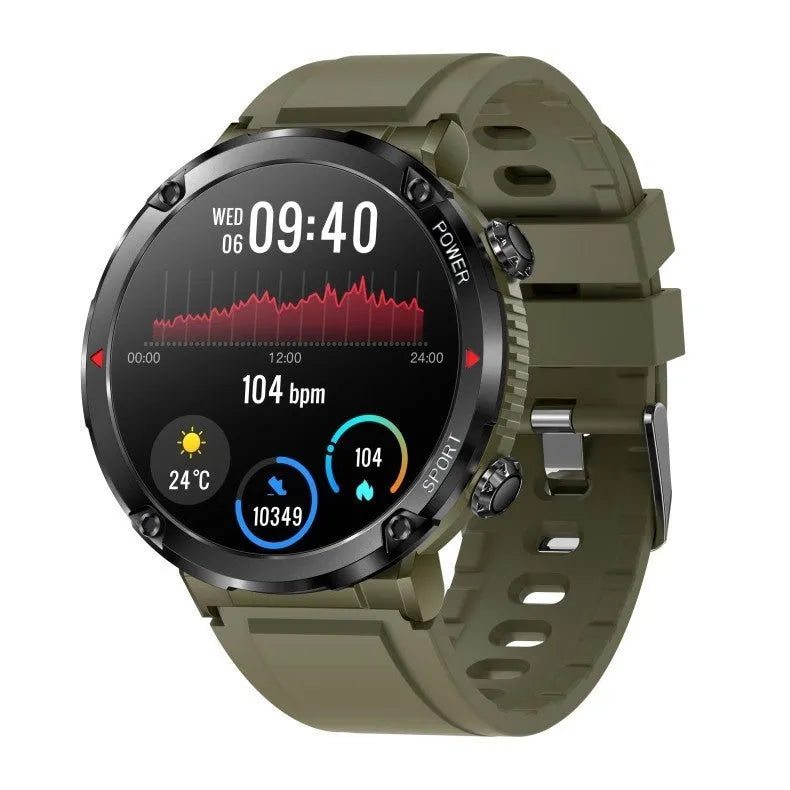 T30 Smart Watch with black silicone strap showing time and heart rate on screen