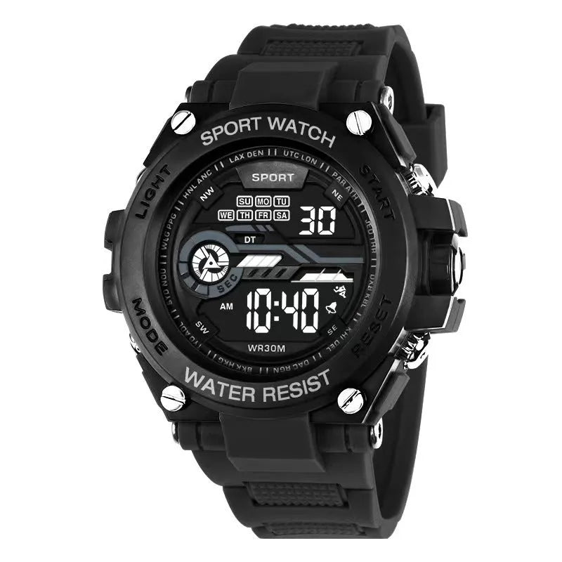 Fashion electronic watch for teenagers shown in one of ten available colours.