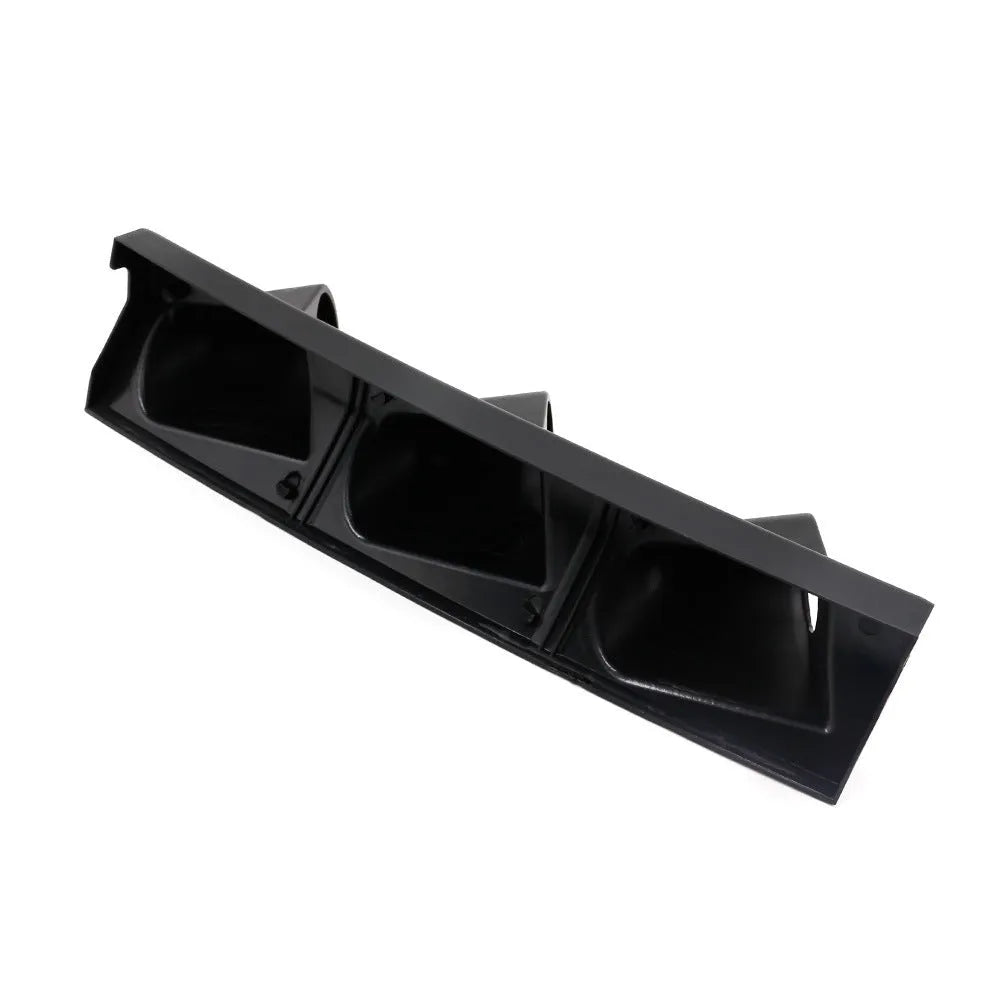 Black three-hole 52mm car instrument stand for right-drive gauge mounting