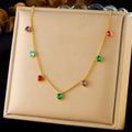 Gold-coloured heart pendant necklace for women on an adjustable chain.