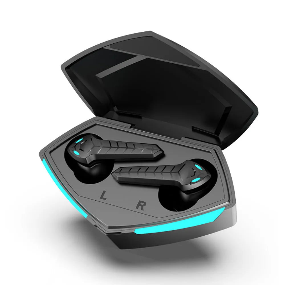 X15 wireless gaming Bluetooth headset in-ear headphones with charging case black color