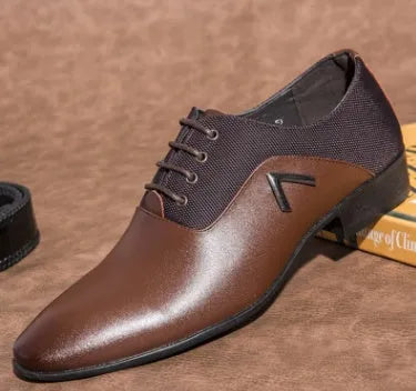 Men's Oxford shoes in artificial PU leather with rubber soles available in black, brown, and yellow