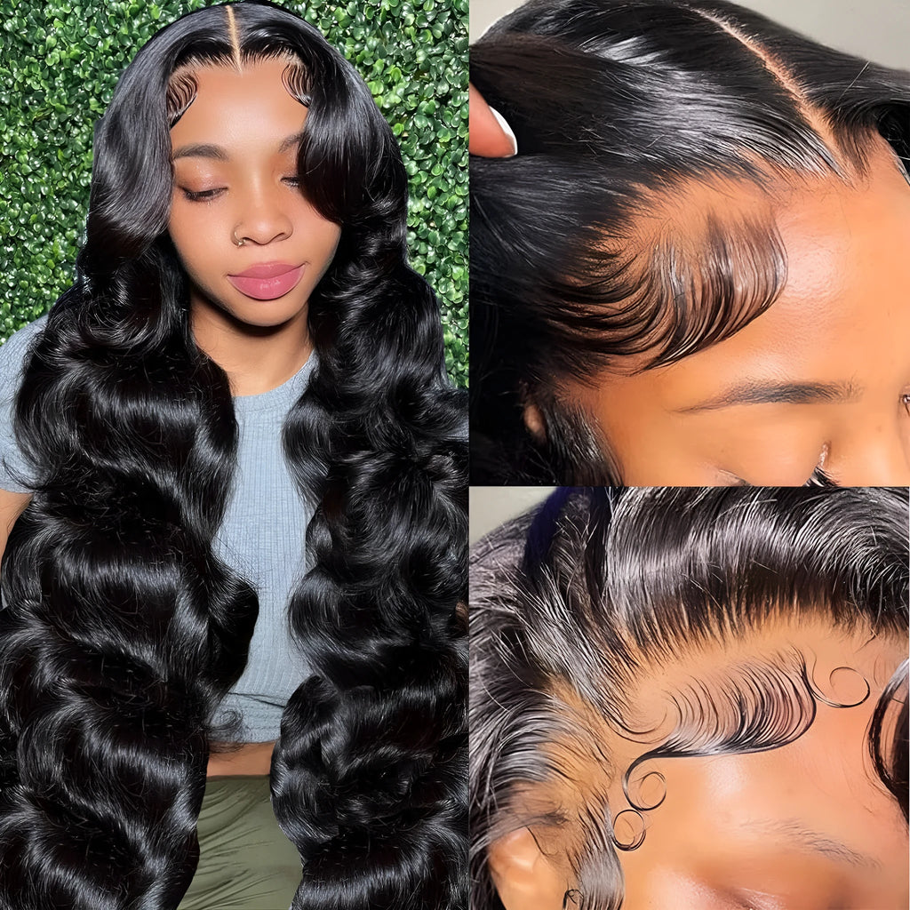 Black medium-long curly full-head wig on a mesh lace base for ladies