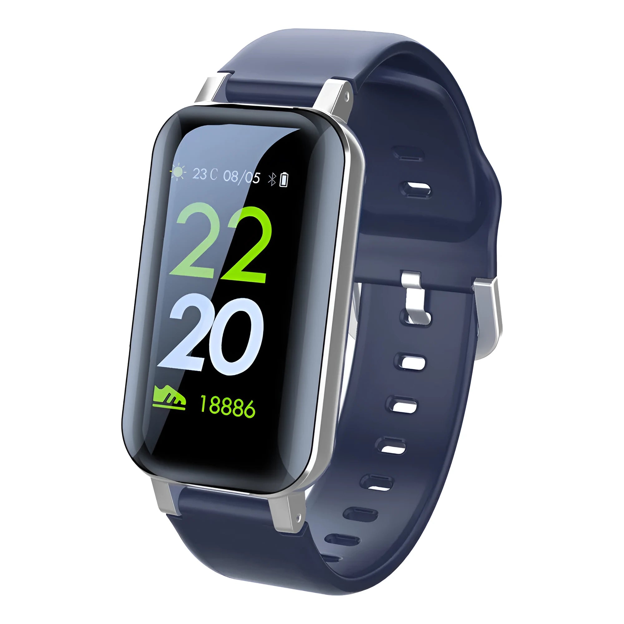 Smart call bracelet in Black Blue or Coffee with heart rate monitor and 10m wireless range