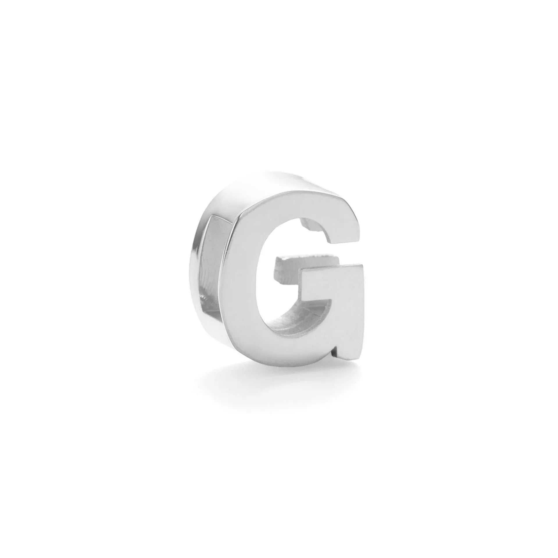 Titanium steel personalised necklace with a charm showing the letter A on a 40.5cm chain.