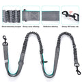 Black outdoor pet training waist bag set with telescopic leash and collar for dog walking