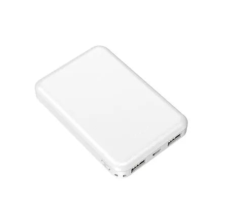 Black and white heating vest power bank belt with dimensions 97mm by 64mm by 14mm